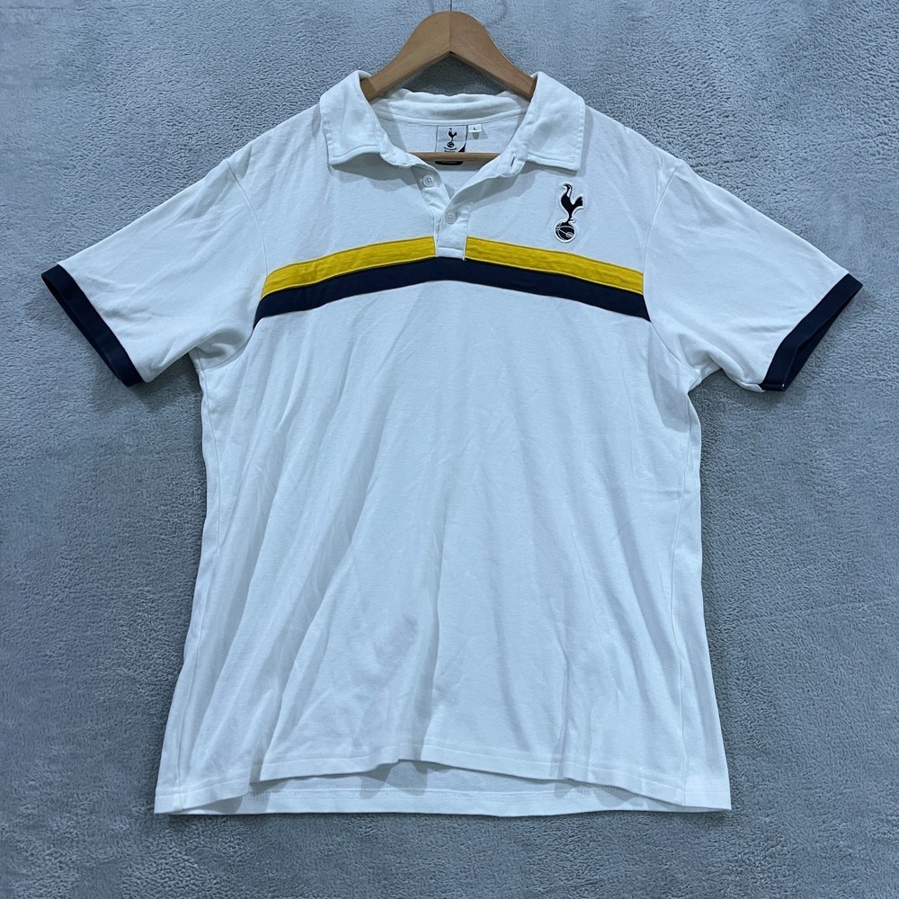 Tottenham Hotspur Polo Shirt Mens Large Premier League Soccer Spurs Short Sleeve